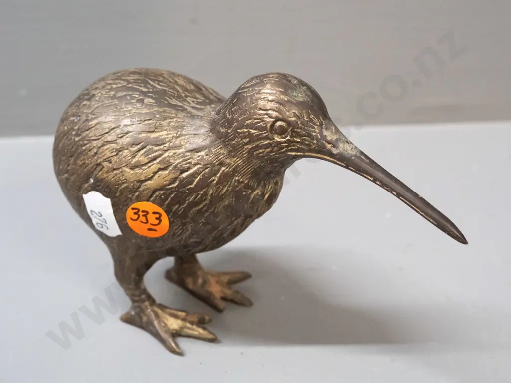 3 cast brass animals - kiwi H-90 and a pair of snails L-130 Image 1++