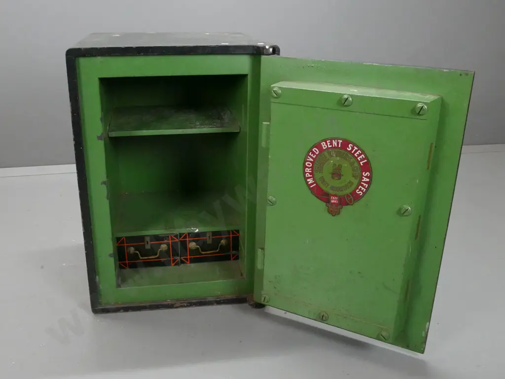 Victorian floor safe; Samuel Withers & Co West Brumwich -  only has keys for inside drawers, no outer door key. Image 1++