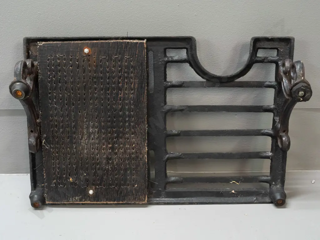 reproduction cast alloy boot scraper with brush pad, no maker's marks W-340 D-230 Image 1++