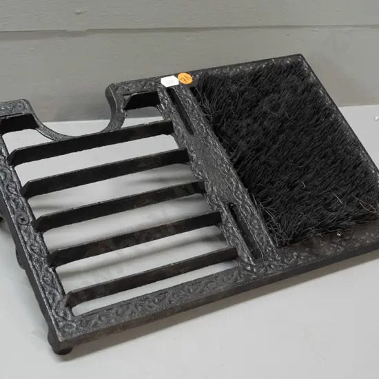 reproduction cast alloy boot scraper with brush pad, no maker's marks W-340 D-230