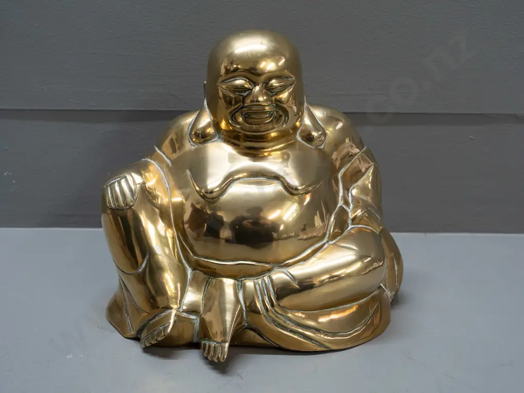 hollow cast brass Buddha marked 'China' H-290 W-200 D-150 Image 1++