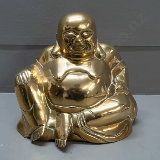 hollow cast brass Buddha marked 'China' H-290 W-200 D-150