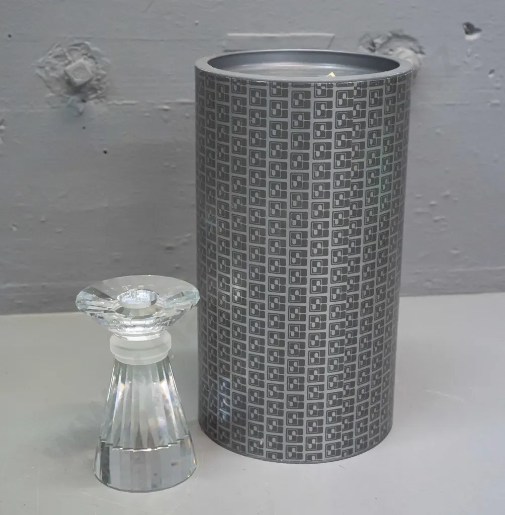 Swarovski crystal candle holder in original packaging - tapered shape with frosted collar H-105 Image 1++