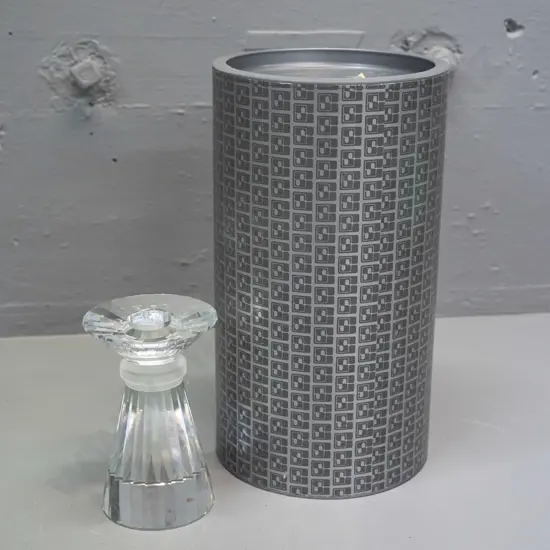 Swarovski crystal candle holder in original packaging - tapered shape with frosted collar H-105