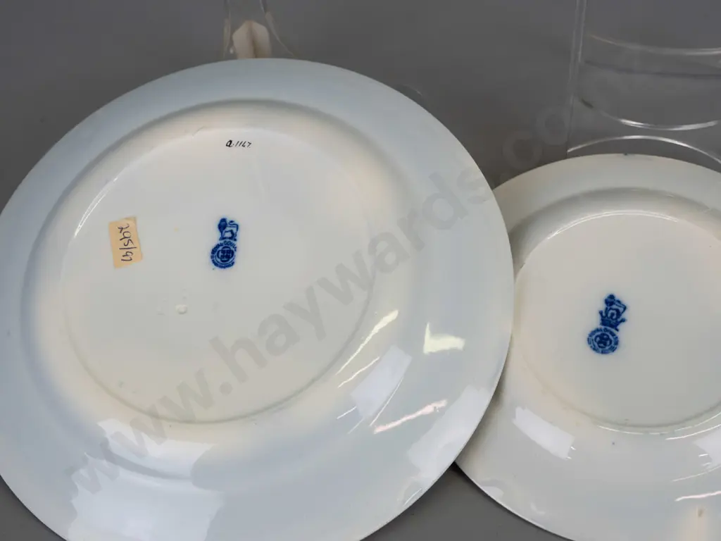 vintage Royal Doulton iris pattern - side plate and a non-matching floral and butterfly small plate. Image 1++