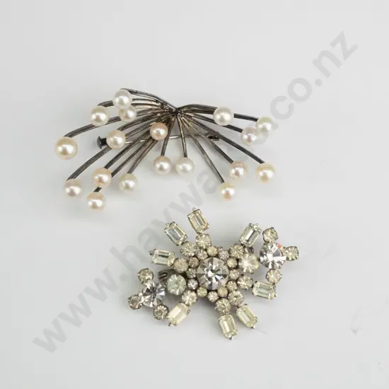 2 costume brooches