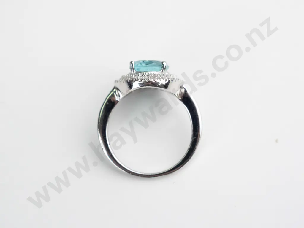 sterling silver topaz ring stamped 925 Image 1++