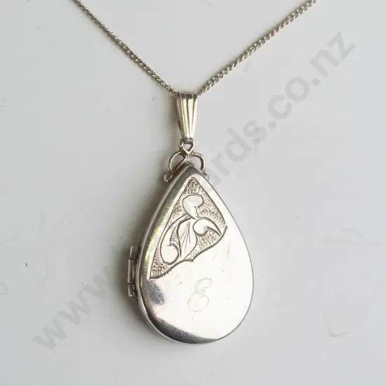 silver locket stamped stg sil