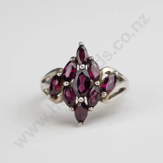sterling silver garnet ring stamped 925