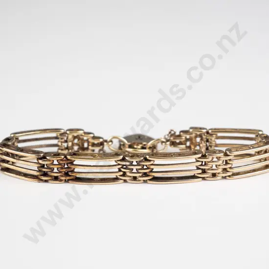sterling silver gold plated gate bracelet  - 19gms