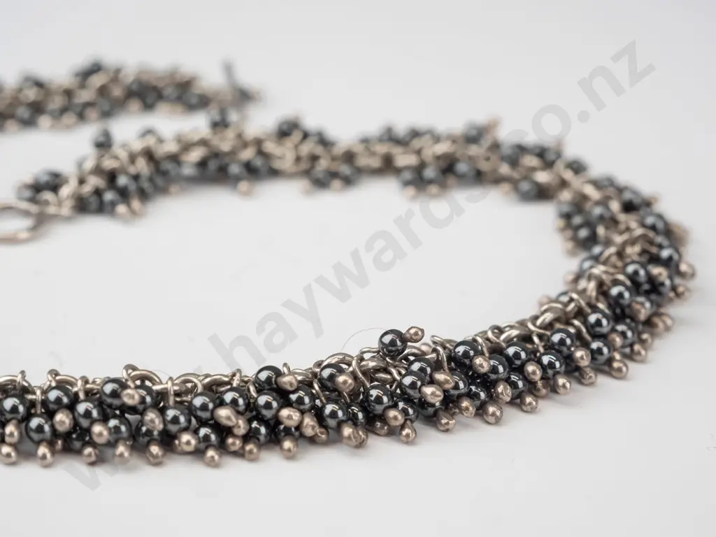 silver beaded necklace clasp stamped 925 Image 1++
