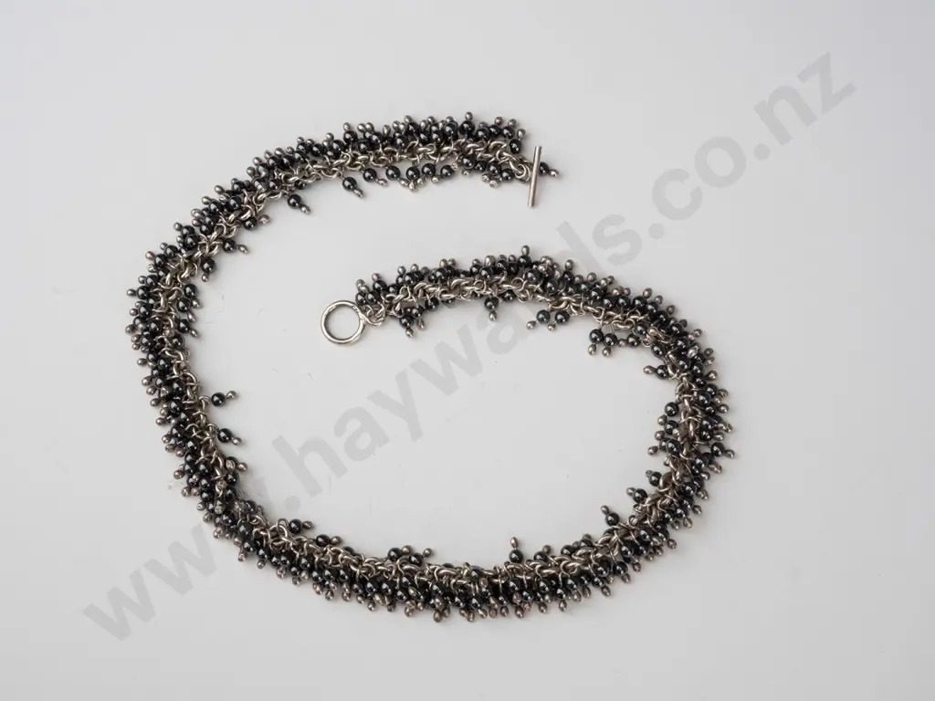 silver beaded necklace clasp stamped 925 Image 1++