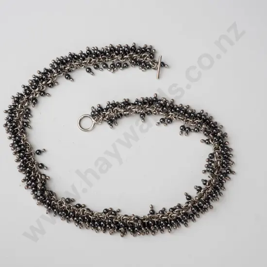 silver beaded necklace clasp stamped 925