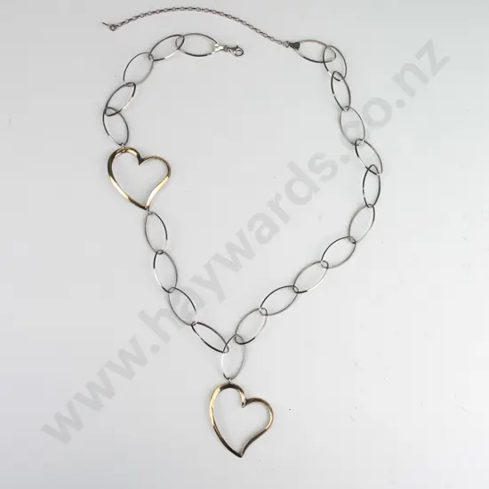 long silver necklace stamped 925 on clasp