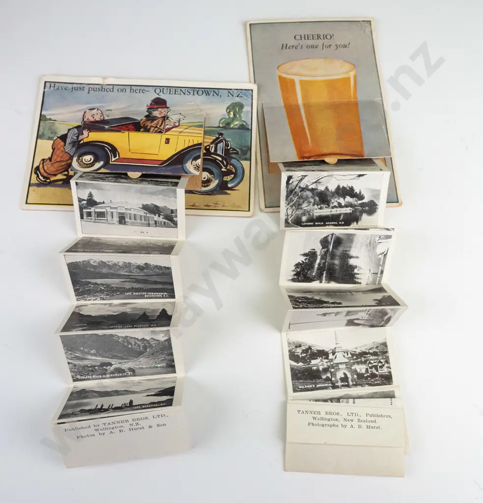 various NZ post cards - Queenstown, Cromwell, Wanaka, Thames, Rotorua etc & booklet of Oxford England Image 1++