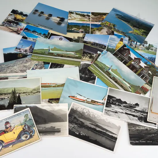 various NZ post cards - Queenstown, Cromwell, Wanaka, Thames, Rotorua etc & booklet of Oxford England