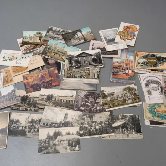 vintage postcards, some New Zealand & NZ overseas exhibition pavilions, assorted others - general wear