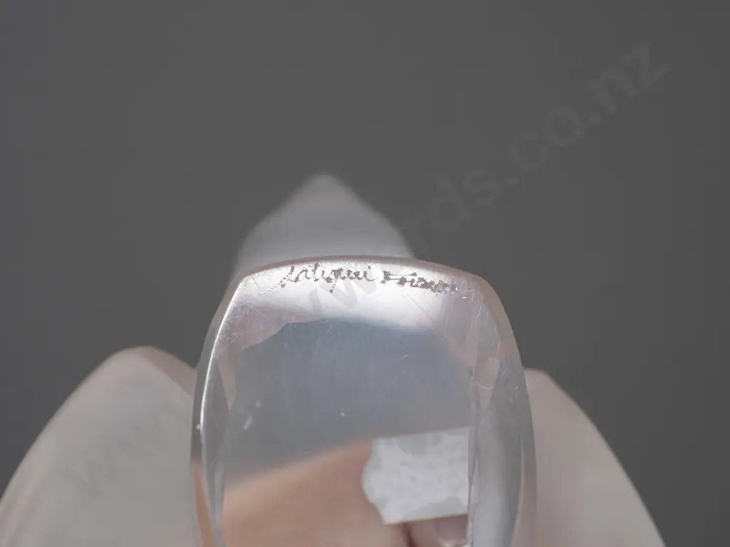 small moulded glass dove figure with "Lalique France" engraved in clear base H-90 L-135 Image 1++