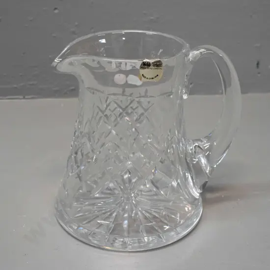 Webb Corbett cut crystal jug H-165 W-160 handle to spout