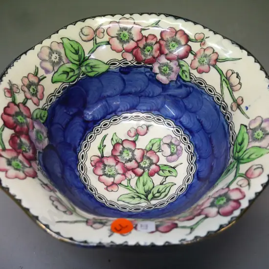 vintage Maling lustre-glazed footed bowl H-100 D-215