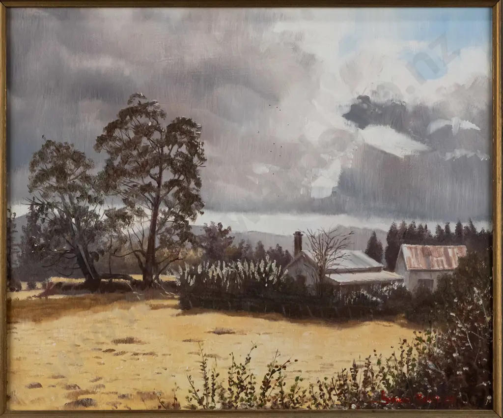 S Baldock - framed oil on board - landscape H280 W330 Image 1++
