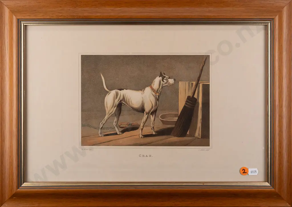 J Clark engraver after Henry Thomas Alken, framed etching & aquatint on paper "Crab" H-200 W-275 Image 1++