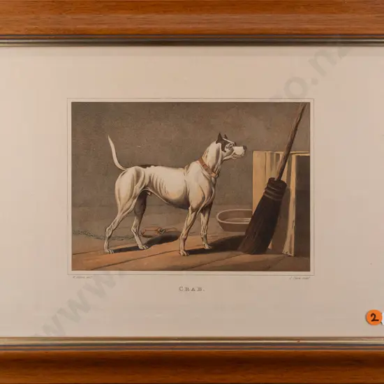 J Clark engraver after Henry Thomas Alken, framed etching & aquatint on paper "Crab" H-200 W-275