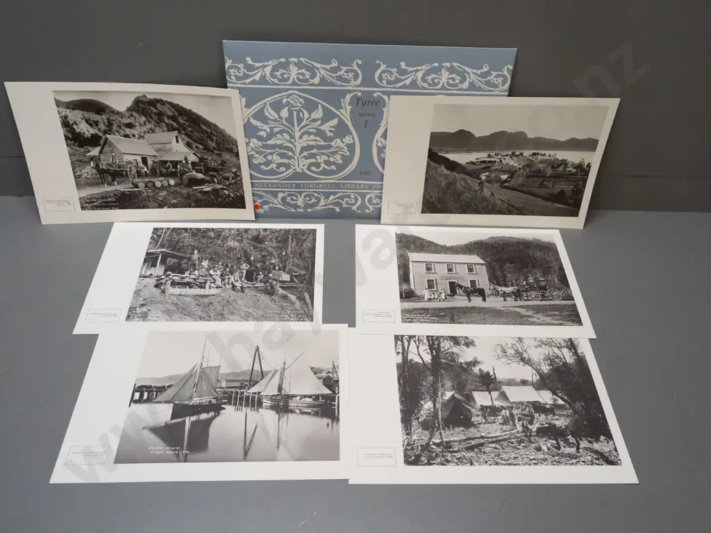 folder of 6 reproduction photo prints from the Alexander Turnbull library "Imagers of a New Land" series - Tyree Studio, Image 1++