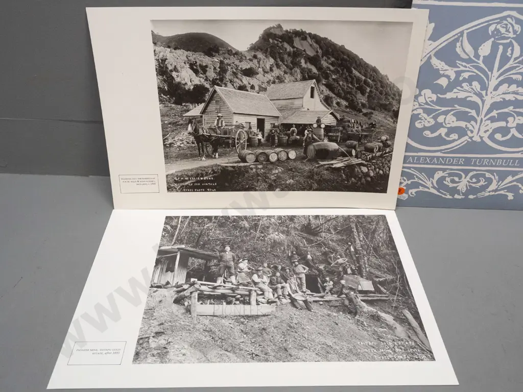 folder of 6 reproduction photo prints from the Alexander Turnbull library "Imagers of a New Land" series - Tyree Studio, Image 1++