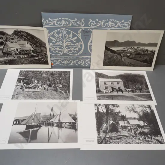 folder of 6 reproduction photo prints from the Alexander Turnbull library "Imagers of a New Land" series - Tyree Studio,