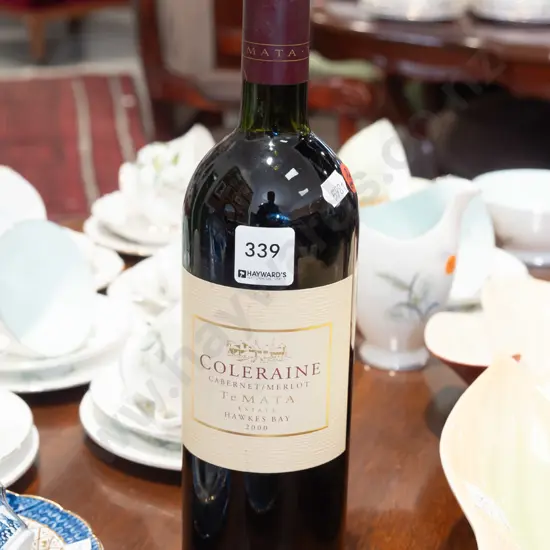 bottle of 2000 Te Mata Estate Coleraine, Cabernet/Merlot, Hawkes Bay wine 750ml