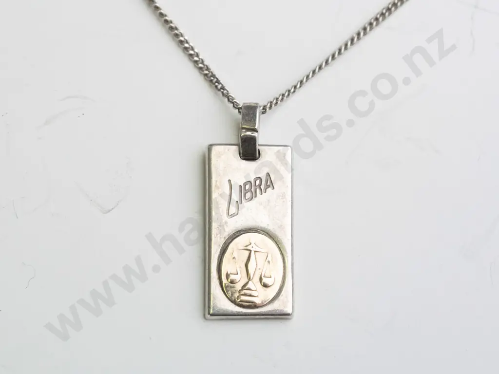 silver ingot 'Libra' with 'Melissa' on the back side stamped stg Image 1++