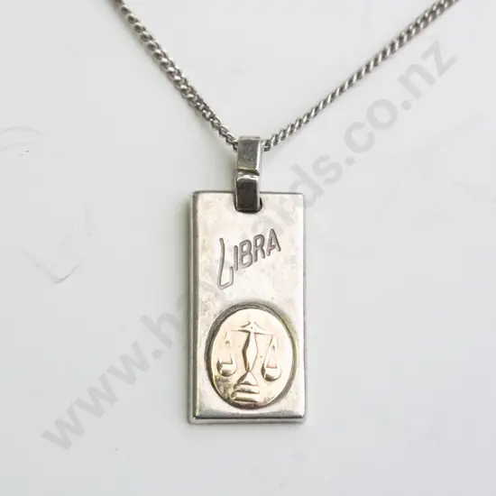 silver ingot 'Libra' with 'Melissa' on the back side stamped stg