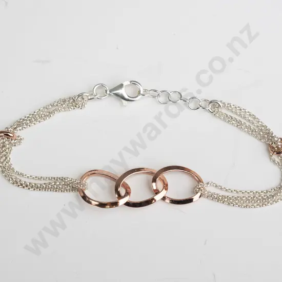 silver chain bracelet clasp stamped 925