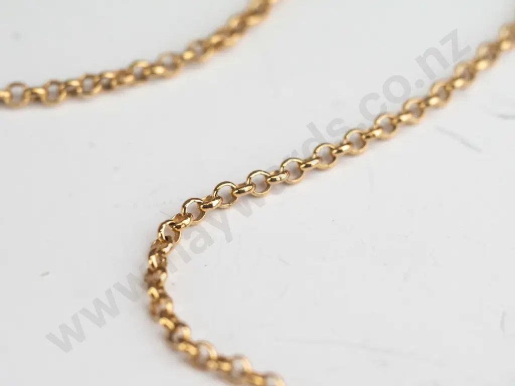 9ct bell link gold chain stamped 3.2gms Image 1++