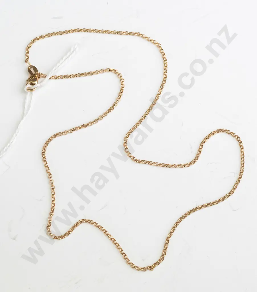 9ct bell link gold chain stamped 3.2gms Image 1++