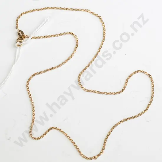 9ct bell link gold chain stamped 3.2gms