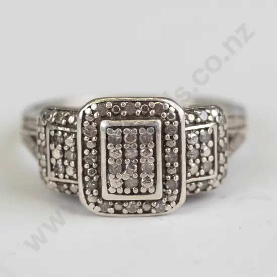 silver cz ring stamped 925