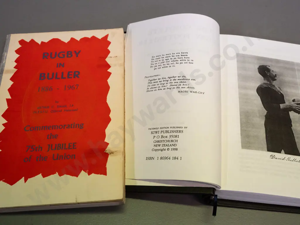 3 rugby books - New Zealand Rugby Football by Irwin Hunter, 2nd edition, a facsimile reprint of 1906 "The Complete Rugby Image 1++