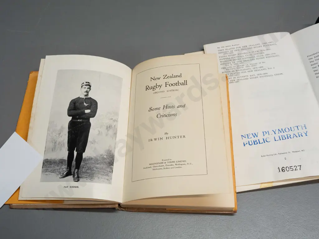 3 rugby books - New Zealand Rugby Football by Irwin Hunter, 2nd edition, a facsimile reprint of 1906 "The Complete Rugby Image 1++