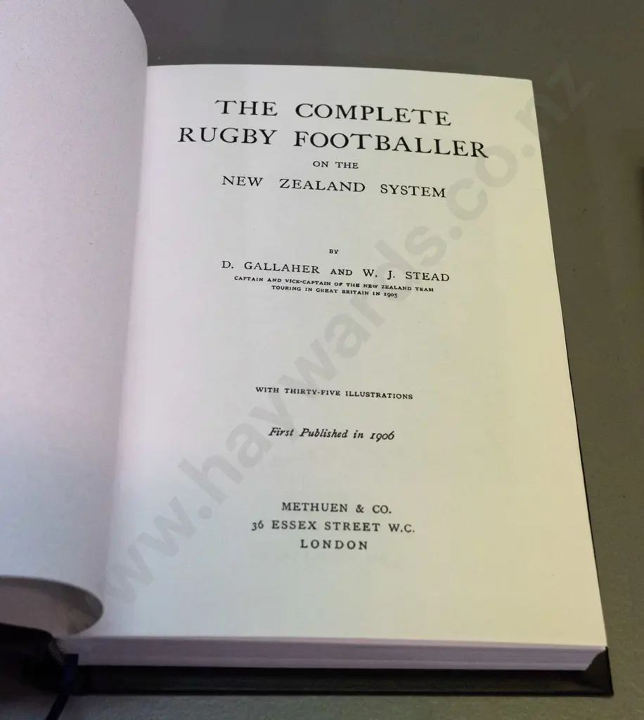 3 rugby books - New Zealand Rugby Football by Irwin Hunter, 2nd edition, a facsimile reprint of 1906 "The Complete Rugby Image 1++