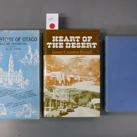 3x books: Station Life in New Zealand, Lady Barker (1950 Whitcombe & Tombs). Heart of the Desert (James Crombie Parcell