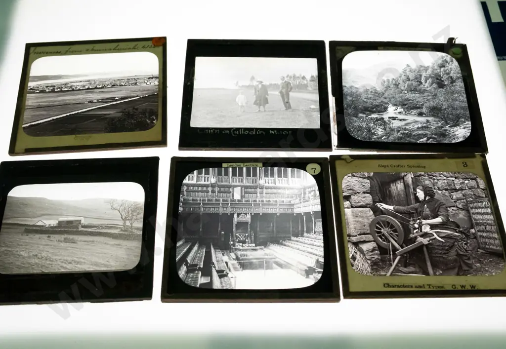 65 vintage glass lantern slides - scenic and city views, mostly Scotland and highlands, some England. Varying conditions Image 1++