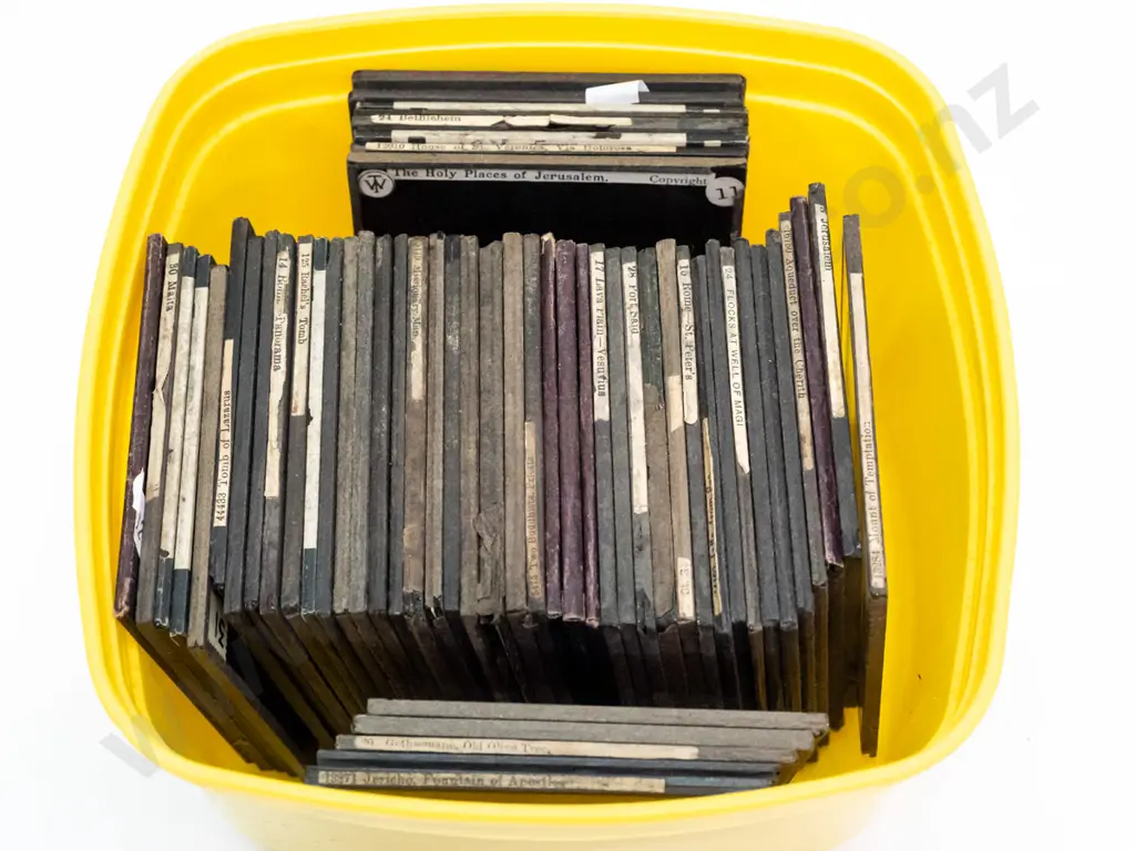 50 vintage glass lantern slides - scenic views, mostly Jerusalem & holy lands, Europe, Asia, etc - varying conditions w/ Image 1++