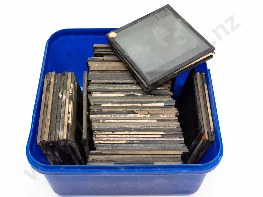 65 vintage glass lantern slides - scenic and city views, mostly Scotland and highlands, some England. Varying conditions Image 1++