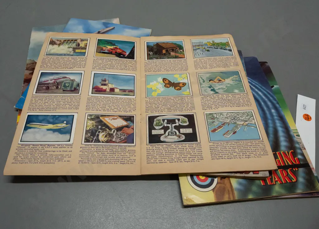 6 1930s, 40s and 50s vintage Peter the Pilot collector card albums -  with collector card contents, may not all be Image 1++