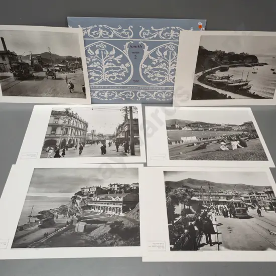 folder of 6 reproduction photo prints from the Alexander Turnbull library "Imagers of a New Land" series - S.C. Smith,