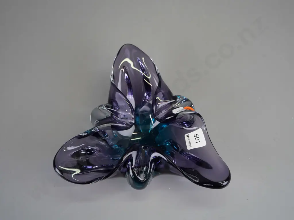mid-century Murano-style glass bowl W-240 Image 1++