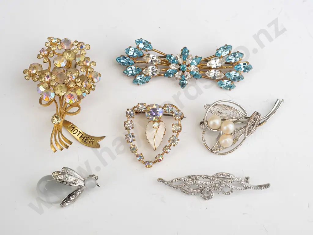6 costume brooches Image 1++