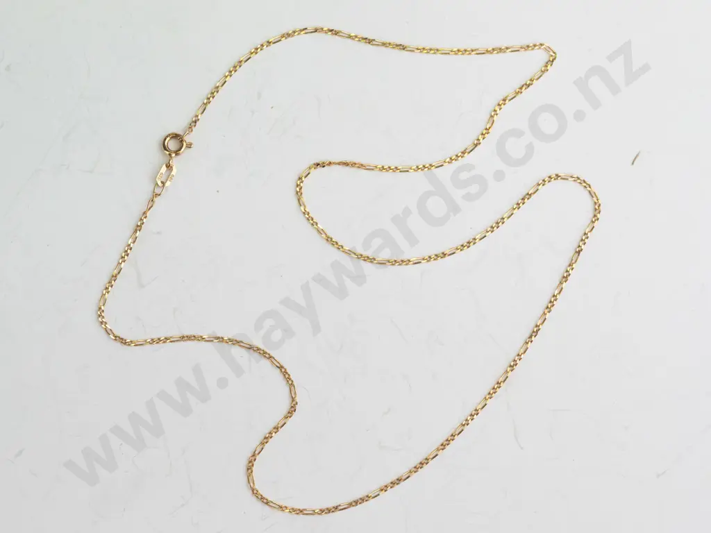 9ct figaro gold chain 1.9gms Image 1++